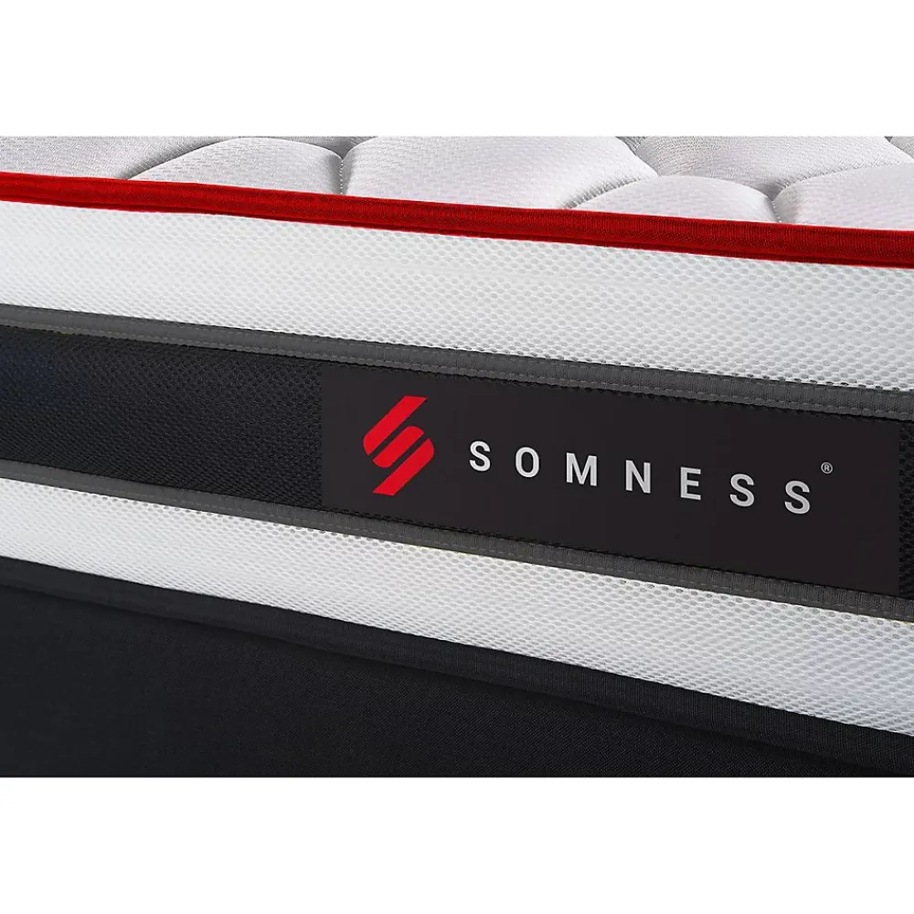 Somness Ensemble Ressorts ensachés et mémoire de forme de confort Ferme avec sommier tapissier* Ensemble Sommier Et Matelas
