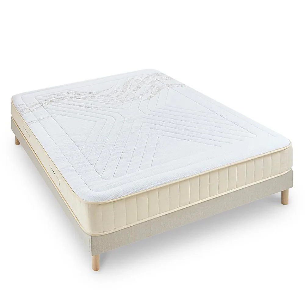 Ensemble Symphonie 2.0 140x190 cm Matelas Mousse + Sommier Bois>Nuit De Coton Outlet