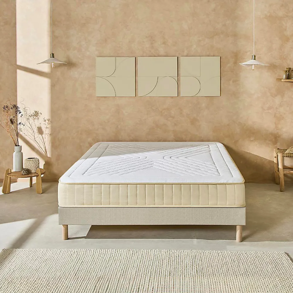 Ensemble Symphonie 2.0 140x190 cm Matelas Mousse + Sommier Bois>Nuit De Coton Outlet