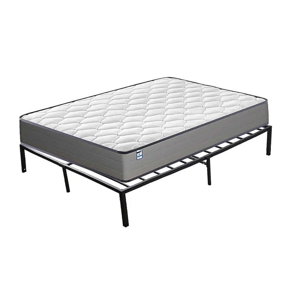 Ensemble 140x190 cm Matelas à ressorts + cadre de lit en métal de, Epaisseur du Matelas 20cm>Teeno Sale