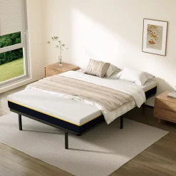 Teeno Ensemble 140x190 cm Matelas double en mousse de 17 cm + sommier à lattes* Ensemble Sommier Et Matelas