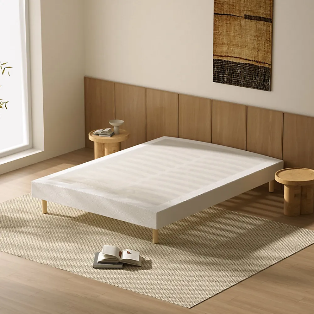 Ensemble 160x200 cm Matelas en Mousse+ Lit Sommier Tapissier Déco, Epaisseur du Matelas 22cm>Teeno Hot