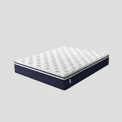 Ensemble 140x190cm Matelas à ressorts + Cadre de lit Plateforme Capitonné, Epaisseur du Matelas 20cm>Teeno New