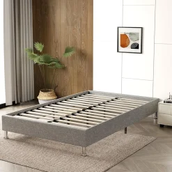 Teeno Ensemble 140x190cm Matelas à ressorts + Cadre de lit Plateforme Capitonné , Epaisseur du Matelas 30cm* Ensemble Sommier Et Matelas