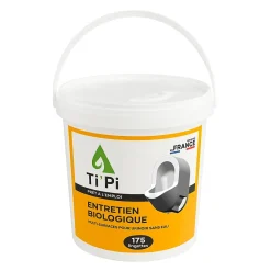 Ti'Pi Entretien biologique pour urinoir sans eau en pot de 175 lingettes - Produit 2 en 1 - Nettoyant et détartrant* Déboucheur