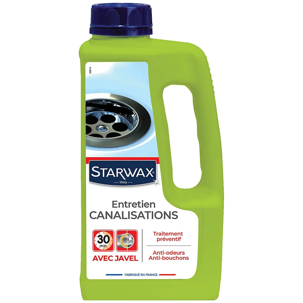 Entretien canalisations avec javel 1L>Starwax New