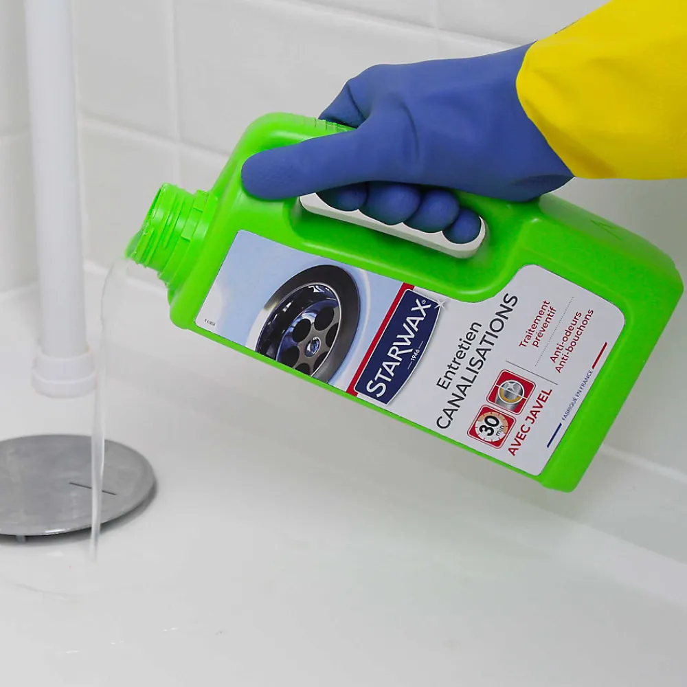 Entretien canalisations avec javel 1L>Starwax New