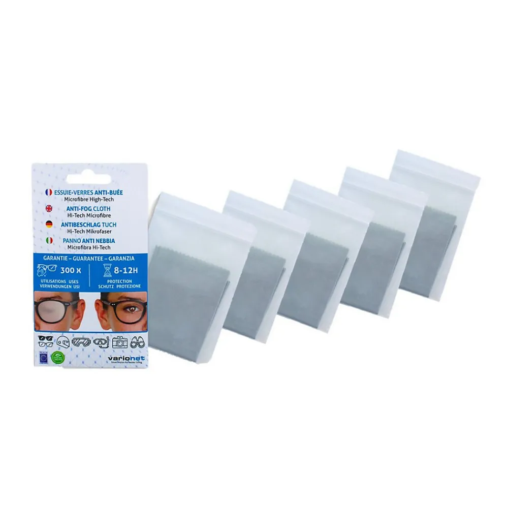 Essuie-verres anti buée 15 X 18 cm Efficace 12h et 300 Utilisations x 5>Varionet Hot