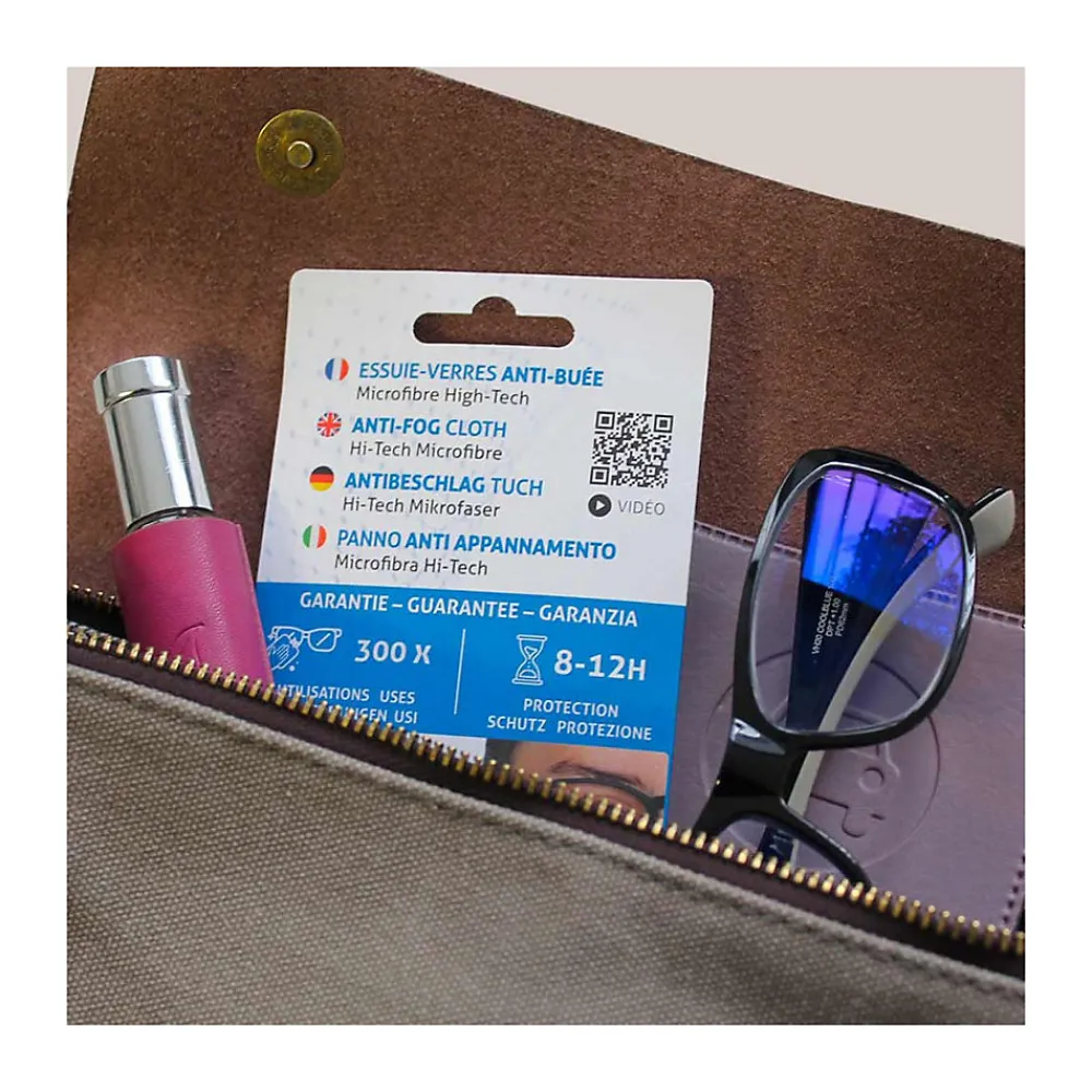 Essuie-verres anti buée 15 X 18 cm Efficace 12h et 300 Utilisations x 5>Varionet Hot