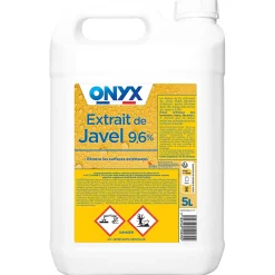 Onyx Extrait de javel 9,6% 36° murs, terrasses, façades, sanitaires 5L* Désinfectant