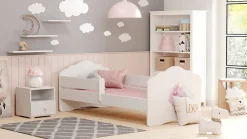 FALA lit d'enfant avec barreau 160x80 Princesse en couronne>Kobi Hot