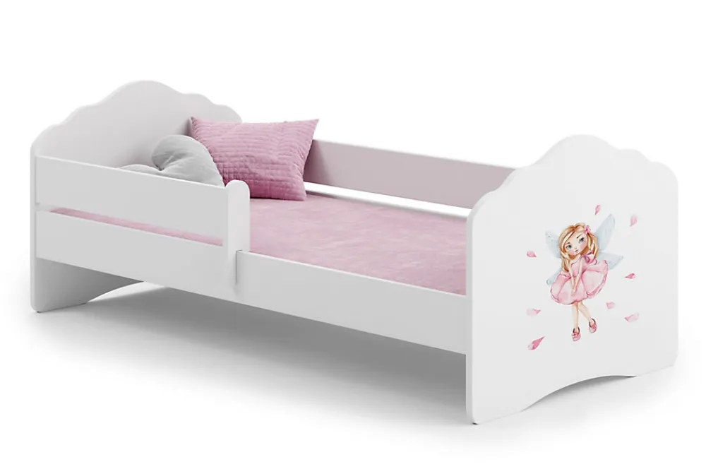 FALA lit enfant avec barreau 160x80 Fille avec ailes>Kobi Discount