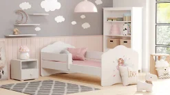FALA lit enfant avec barreau 160x80 Fille avec ailes>Kobi Discount