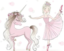 FALA lit enfant avec tiroir et barre 140x70 Fille avec licorne><noscript><img width=