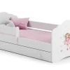 FALA lit enfant avec tiroir et barreau 160x80 fille avec ailes>Kobi Best
