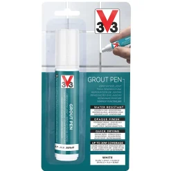V33 Feutre rénovation joint de carrelage Grout pen blanc mat 15ml* Nettoyant Et Entretien Pour Sol