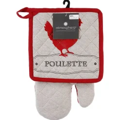 Gant et manique Poule - coton - Atmosphera>Atmosphera Créateur D'Intérieur Clearance