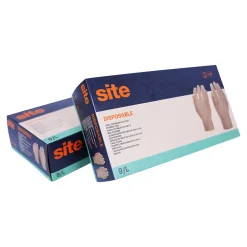 Gant jetable en nitrile pour la manipulation générale Taille 9 blanc, lot de 100>Site Best