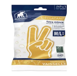Elephant Gants de ménage L'éclatant taille 8-9* Gants De Ménage