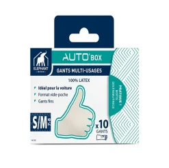 Gants multi-usage Auto Box latex taille 8 - 10 pièces>Elephant Sale
