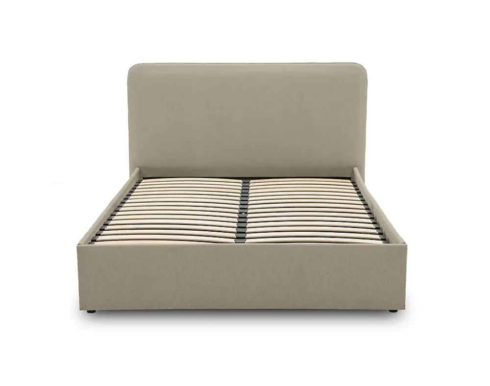 Best Mobilier Goyave - lit coffre - 140x190 - en tissu - sommier inclus -* Lit Coffre