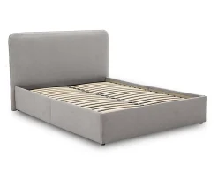 Best Mobilier Goyave - lit coffre - 140x190 - en tissu - sommier inclus -* Lit Coffre