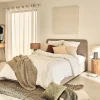 Goyave - lit coffre - 160x200 - en tissu - sommier inclus ->Best Mobilier