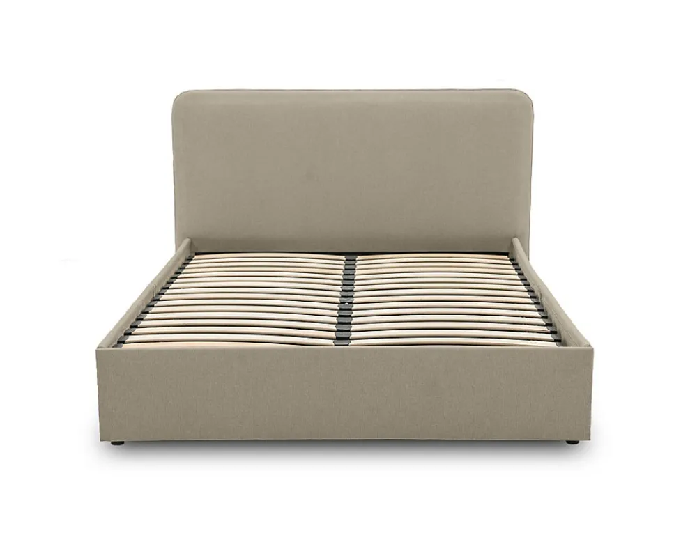 Goyave - lit coffre - 160x200 - en tissu - sommier inclus ->Best Mobilier