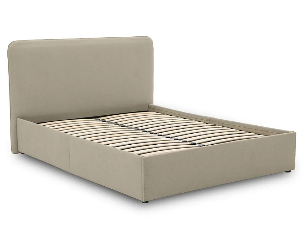 Goyave - lit coffre - 160x200 - en tissu - sommier inclus ->Best Mobilier