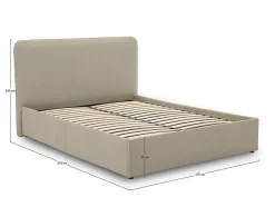 Goyave - lit coffre - 160x200 - en tissu - sommier inclus -><noscript><img width=