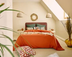 Goyave - lit coffre - 140x190 - en velours côtelé - sommier inclus ->Best Mobilier Discount