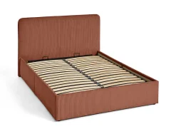 Goyave - lit coffre - 140x190 - en velours côtelé - sommier inclus -><noscript><img width=