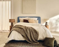 Goyave - lit coffre - 140x190 - en tissu - sommier inclus ->Best Mobilier Clearance