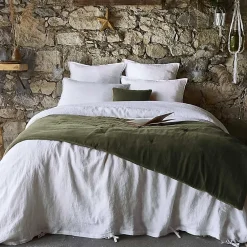 Altobuy HARRIS - Chemin de Lit 90x200cm Velours de Coton Coloris Thym* Boutis, Couvre-Lit, Édredon