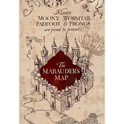 Harry Potter - Couverture motif/style Carte du Maraudeur Multicoloured (150 cm x 100 cm)* Couverture
