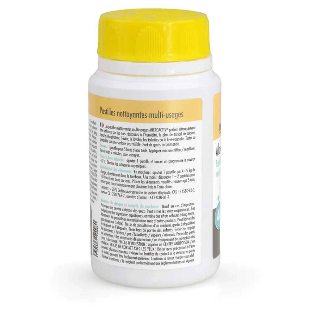 Höfer Chemie Microactiv 48 Pastilles Nettoyantes Multi-usages 160 G, Parfum Citron* Nettoyant Pour Salle De Bains
