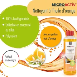 Höfer Chemie Microactiv Nettoyant Concentré À L'huile D'orange 4 x 500 Ml* Nettoyant Et Entretien Pour Sol