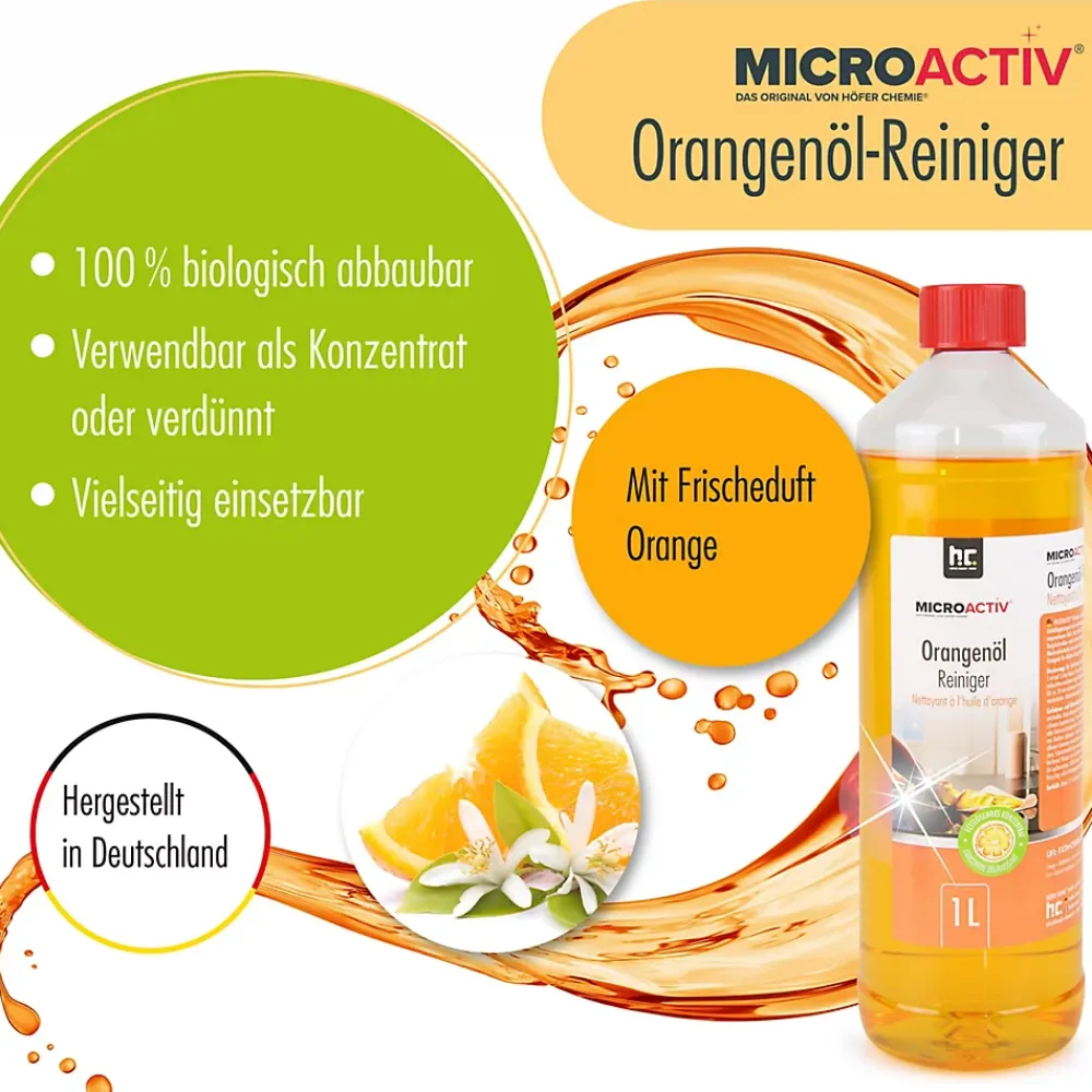 Höfer Chemie Microactiv Nettoyant Concentré À L'huile D'orange 1 x 1 L* Nettoyant Pour Cuisine