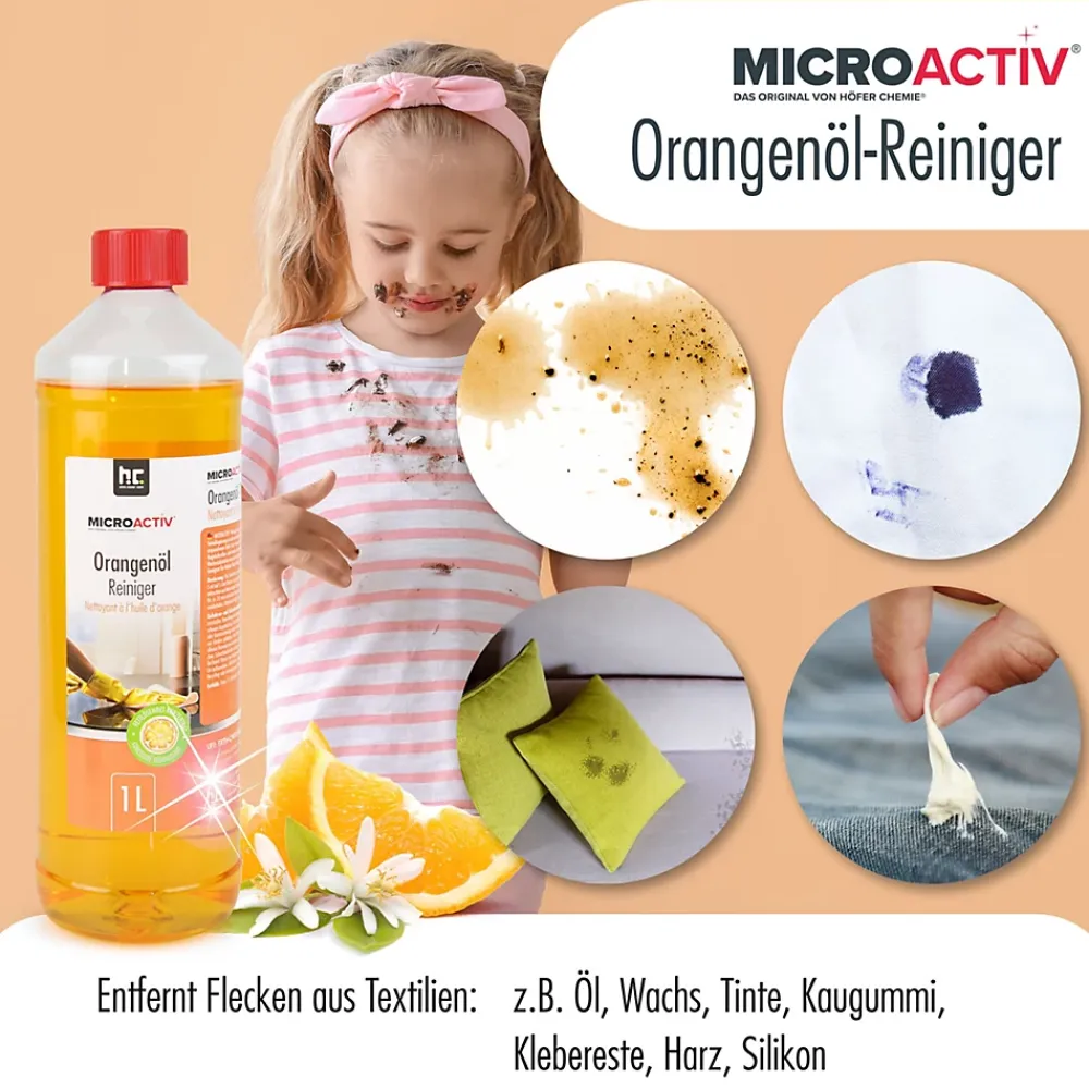 Höfer Chemie Microactiv Nettoyant Concentré À L'huile D'orange 1 x 1 L* Nettoyant Pour Cuisine