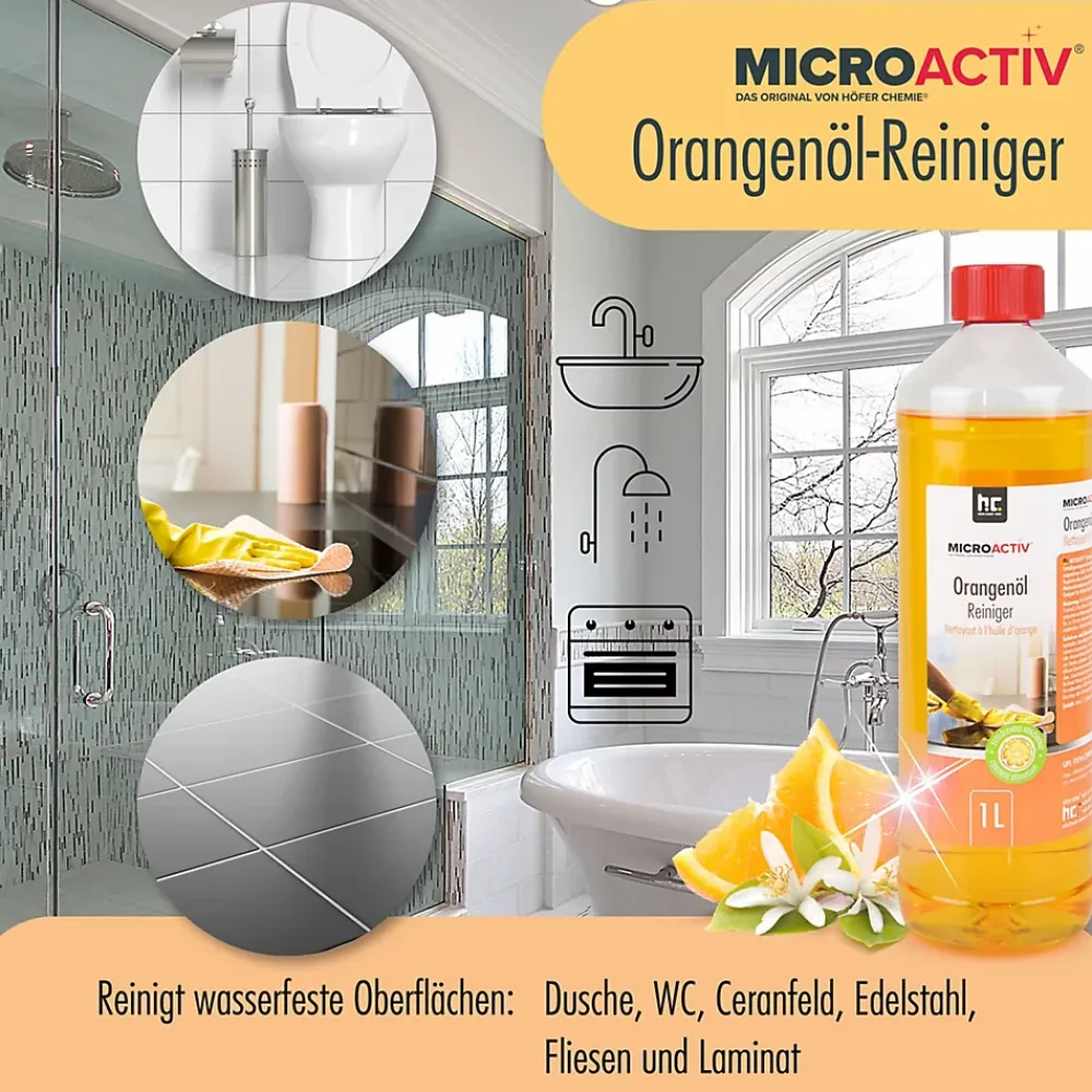Höfer Chemie Microactiv Nettoyant Concentré À L'huile D'orange 1 x 1 L* Nettoyant Pour Cuisine