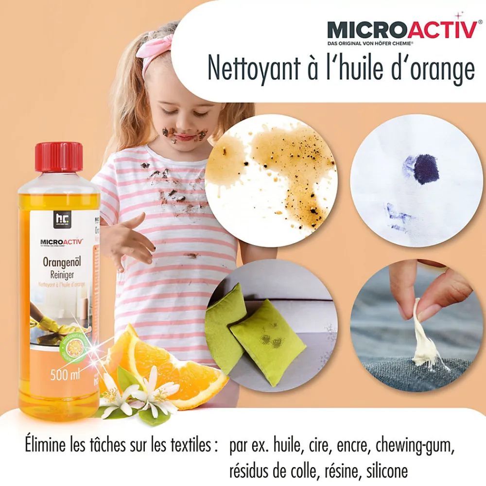 Microactiv Nettoyant Concentré À L'huile D'orange 2 x 500 Ml>Höfer Chemie