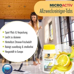 Höfer Chemie Microactiv Pastilles Nettoyantes Multi-usages 6 x 160 G, Parfum Citron* Nettoyant Pour Salle De Bains