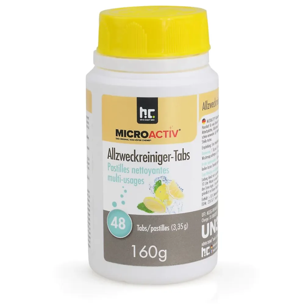 Höfer Chemie Microactiv Pastilles Nettoyantes Multi-usages 6 x 160 G, Parfum Citron* Nettoyant Pour Salle De Bains