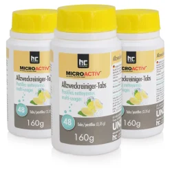 Höfer Chemie Microactiv Pastilles Nettoyantes Multi-usages 3 x 160 G, Parfum Citron* Nettoyant Pour Salle De Bains