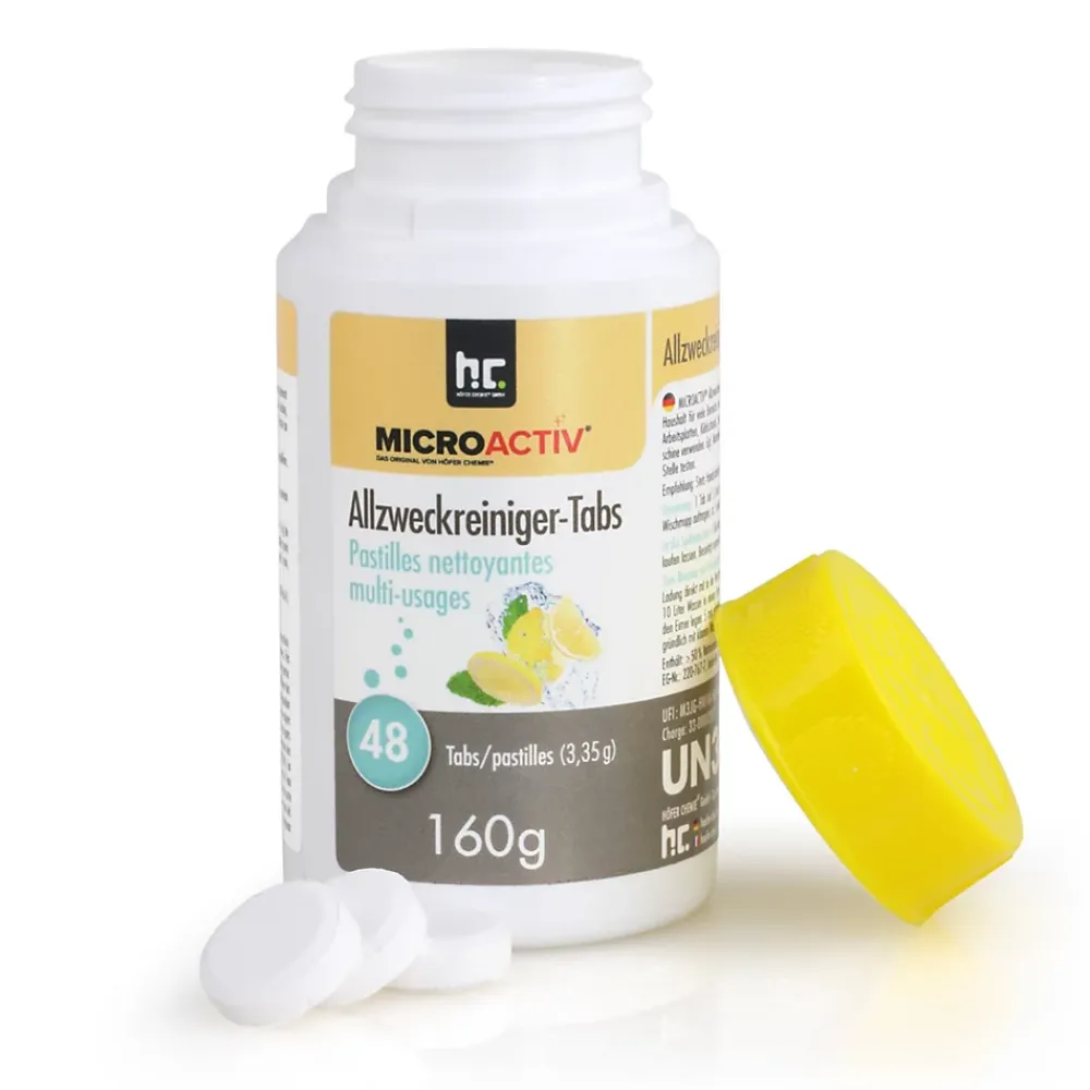 Höfer Chemie Microactiv Pastilles Nettoyantes Multi-usages 24 x 160 G, Parfum Citron* Nettoyant Pour Salle De Bains