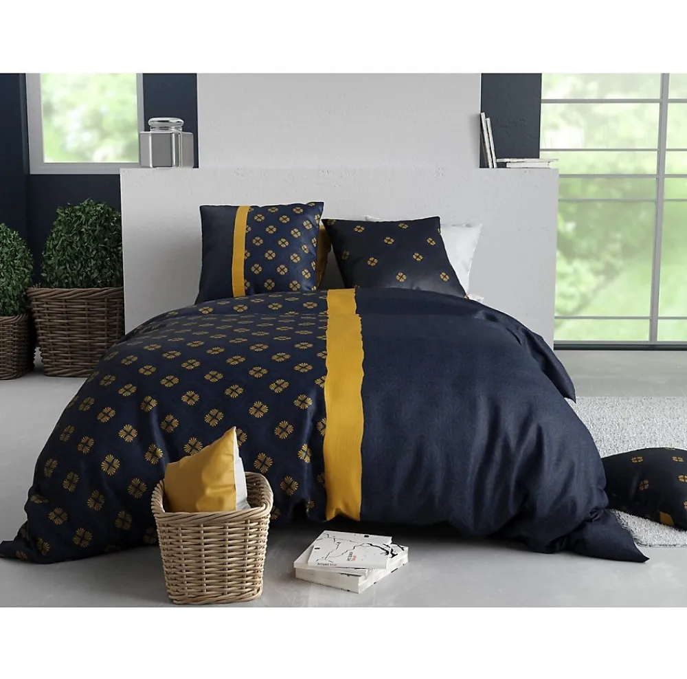 Housse couette + taie en coton Nills>Eden Outlet