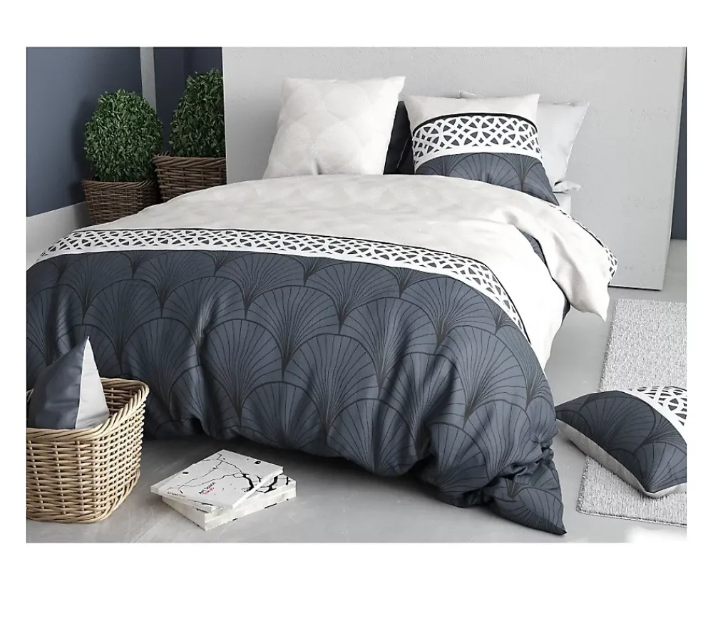 Eden Housse couette + taie Eventails graphique arcadie* Parure De Lit