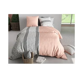 Housse couette + taie Manda cora>Eden New