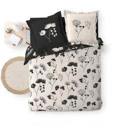 Housse de couette + 2 taies d'oreiller Iris - - Parure de couette 260 x 240>Douceur D'Intérieur Online