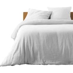 Housse de couette + 2 taies en gaze de coton 240 x 260 cm Tendance bla>Douceur D'Intérieur Clearance